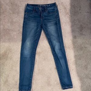 Never worn, American Eagle blue skinny  jeans